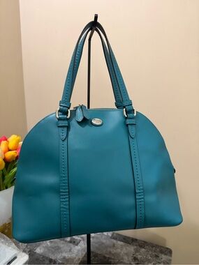 Coach Teal Leather Handbag